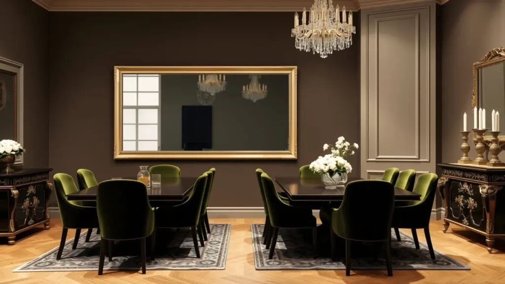 h3: Decoração de Sala de Jantar com Espelho Bisotê: Elegância Clássica