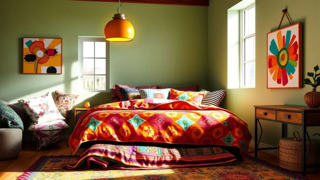 h3 Explosão de Cores: Roupa de Cama Vibrante para Quartos Alegres