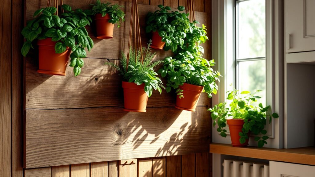Horta Vertical Boho: Sabores Frescos à Mão Horta Vertical Boho: Sabores Frescos à Mão