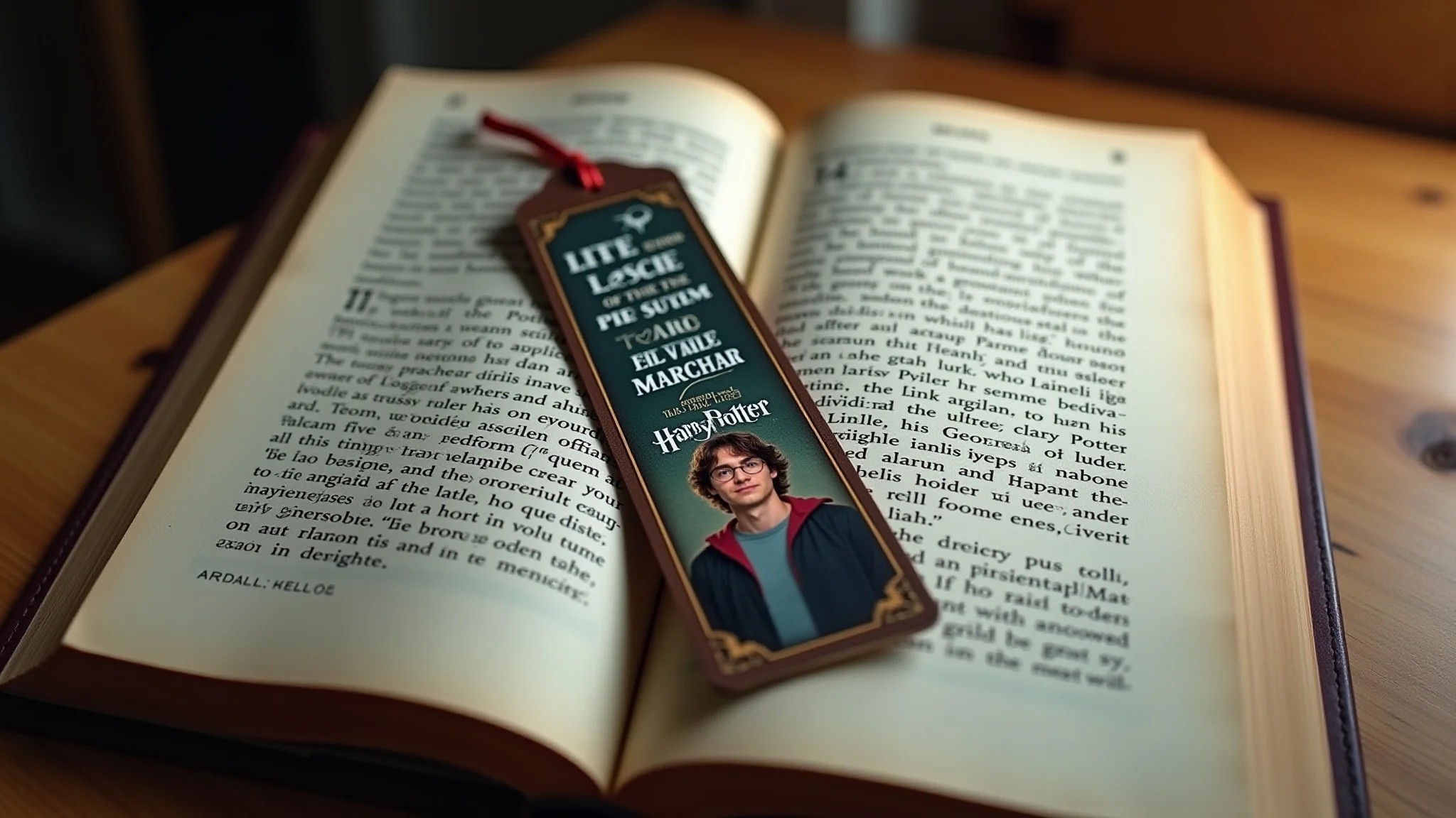 Marca página inspirado em Harry Potter com citação e imagem.