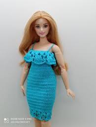 Ideias de Vestido de Barbie de Crochê