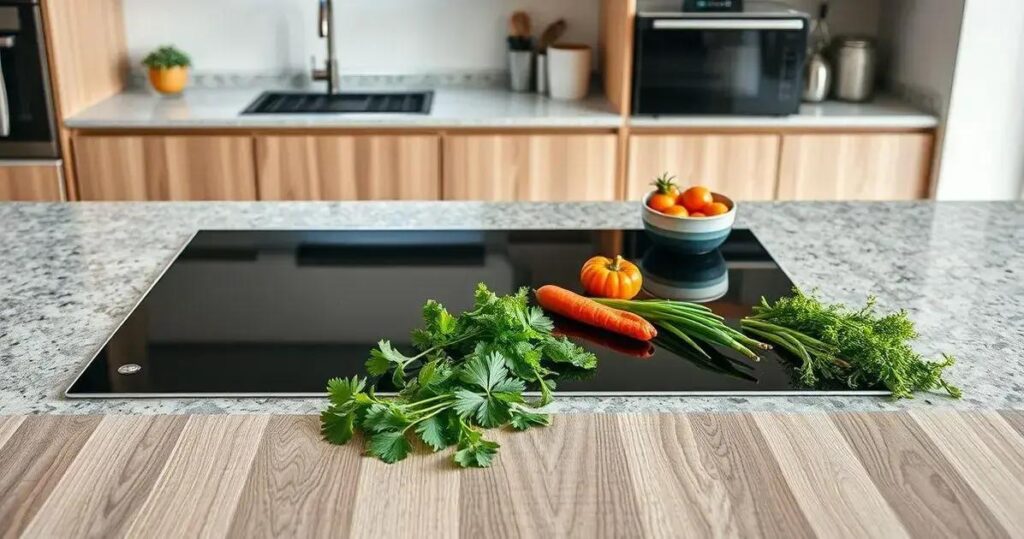 Projeto de Ilha de Cozinha com Pia e Cooktop Funcionalidade Total