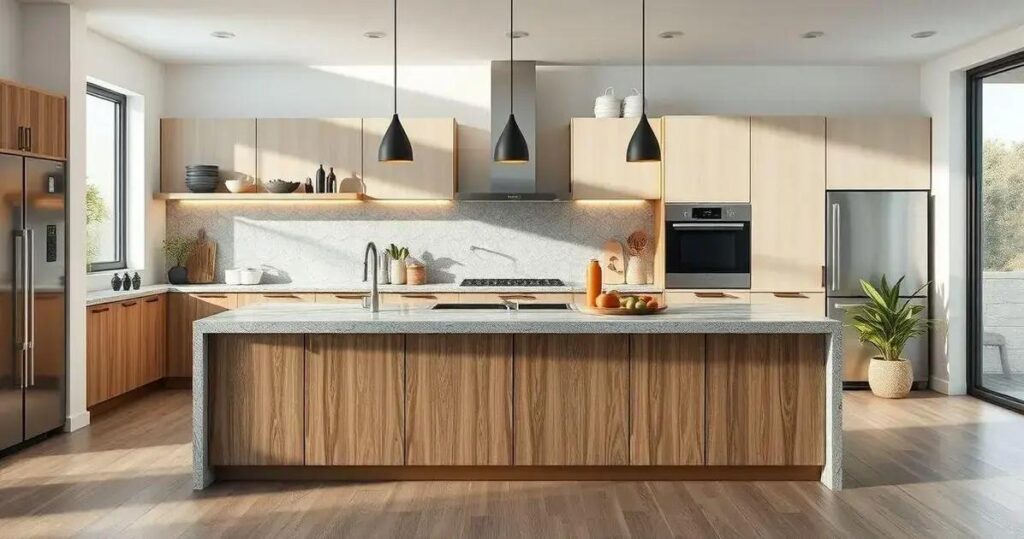 Projeto de Ilha de Cozinha Medidas Mínimas Essenciais