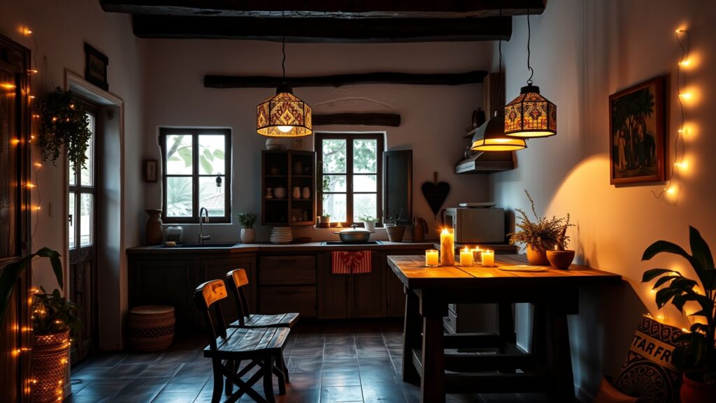 Iluminação Boho: Criando Ambientes Mágicos Iluminação Boho: Criando Ambientes Mágicos
