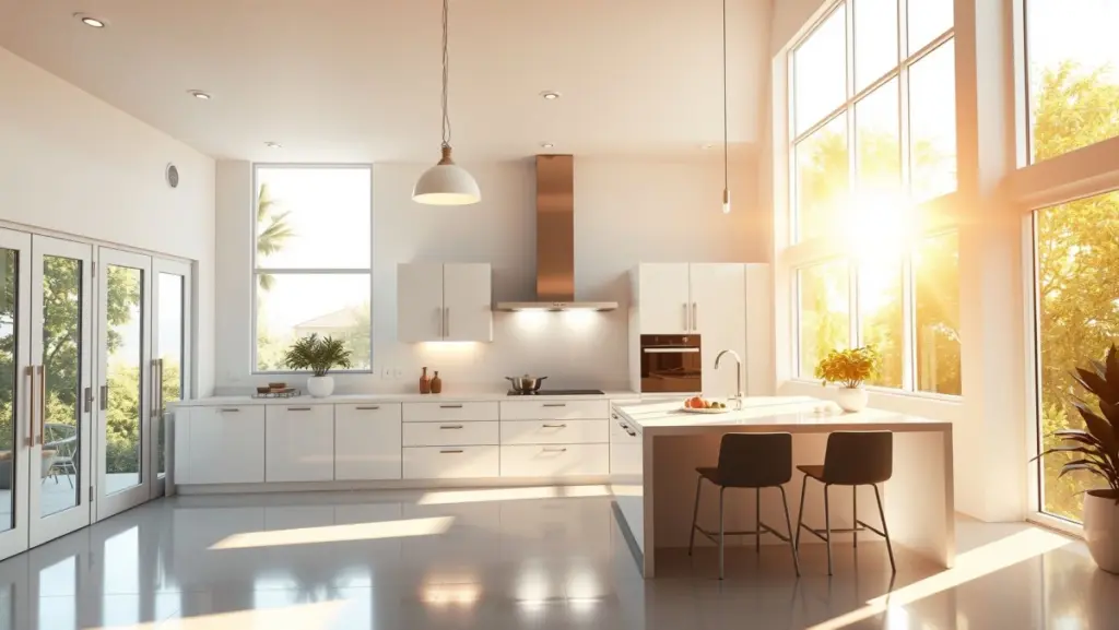 Iluminação Natural e Artificial: Criando Ambientes Aconchegantes na Cozinha Branca