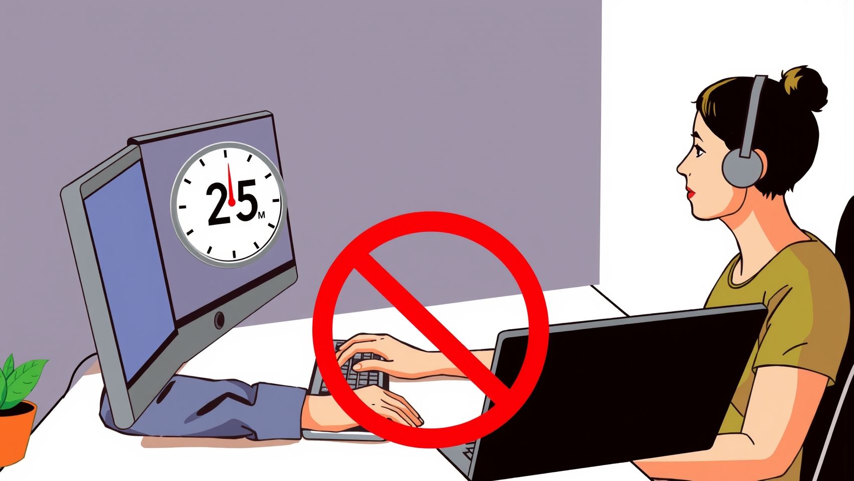 Técnica Pomodoro para aumentar o foco e a produtividade no trabalho e estudo.