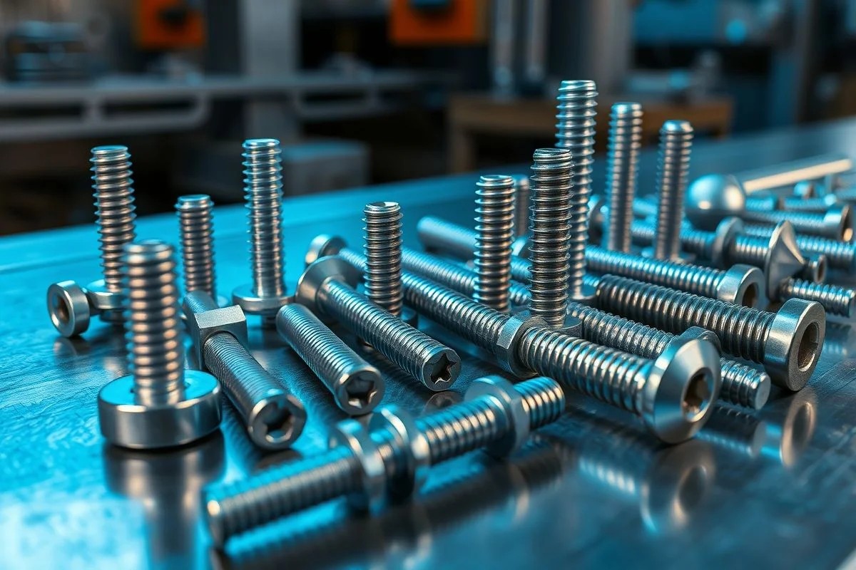 Parafusos para metal: máquina, auto-atarraxante, telha. Fixação robusta em estruturas metálicas.