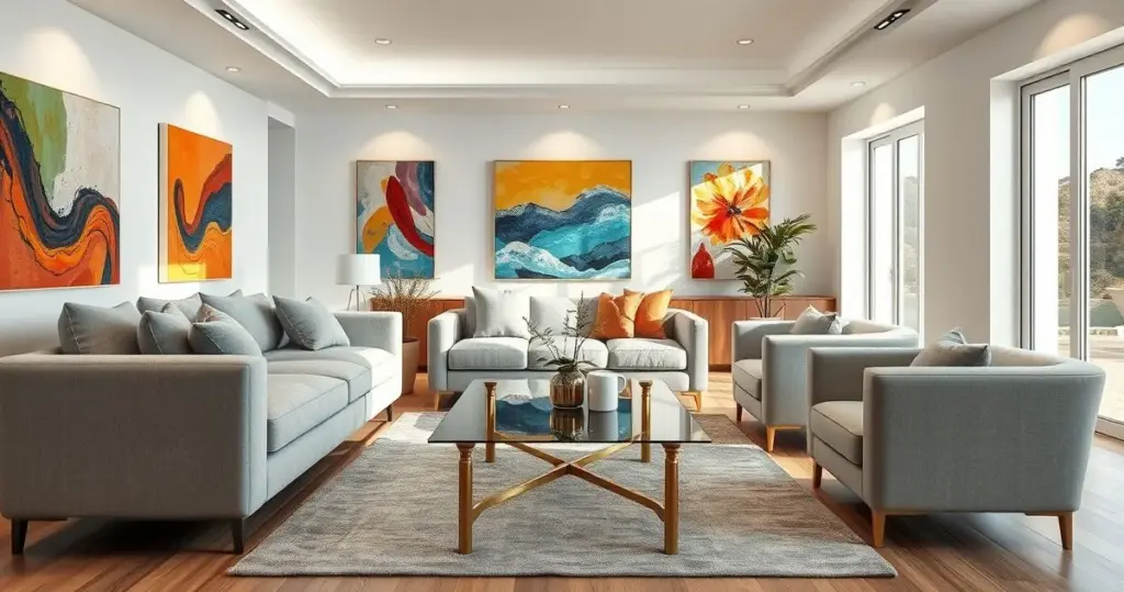 sala de estar provençal moderna