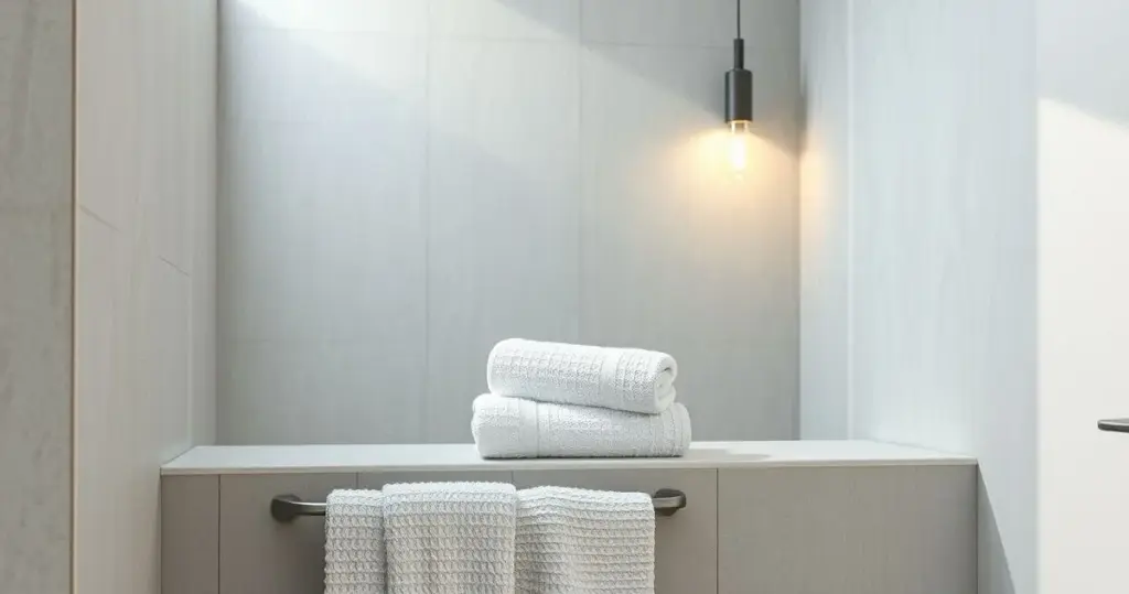 papel de parede lavável para banheiro cinza e branco