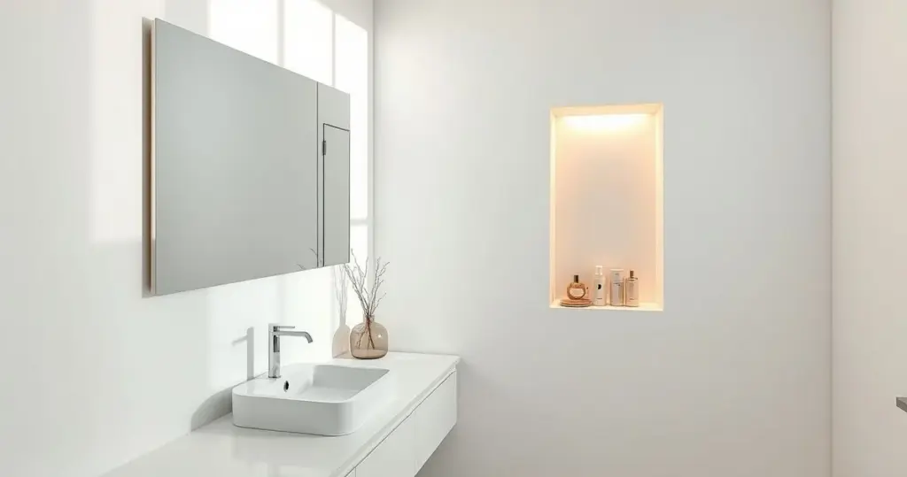 ideias de organização para banheiro moderno e minimalista
