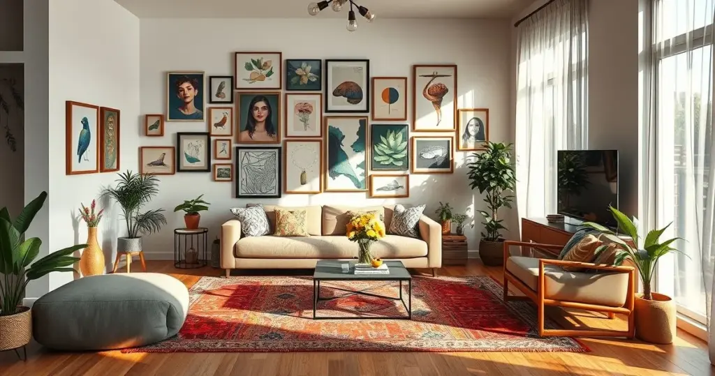 decoração com móveis boho chic apartamento alugado