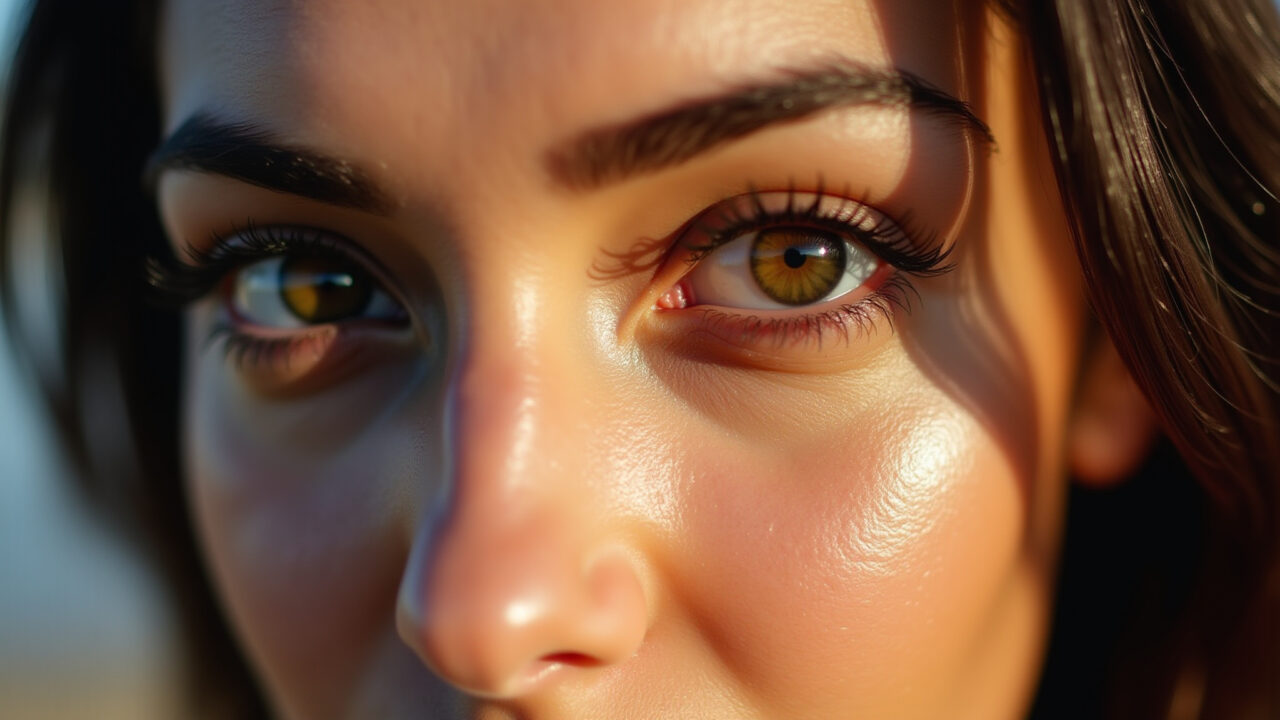 Iluminador no canto interno dos olhos para abrir o olhar.