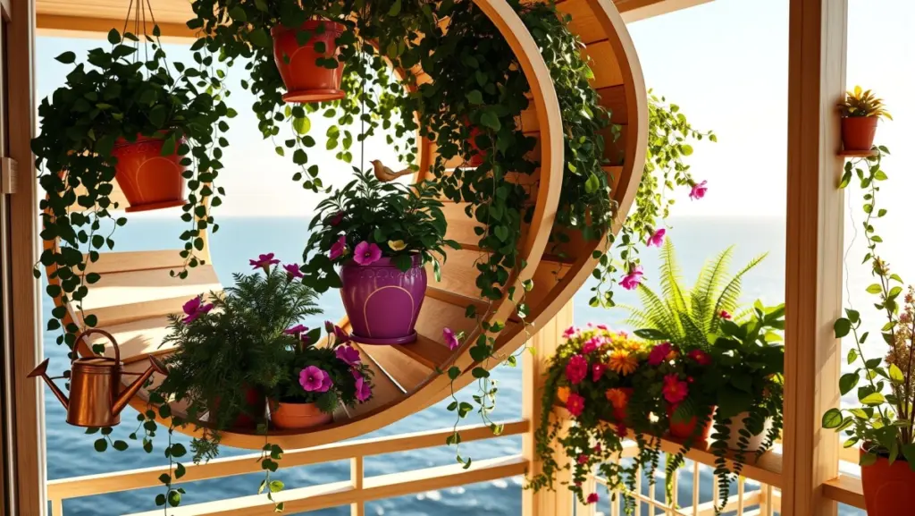 Jardim Suspenso em Espiral: Design Inovador