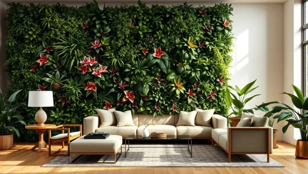 Jardim Vertical na Sala: Crie um Oásis Urbano em Casa
