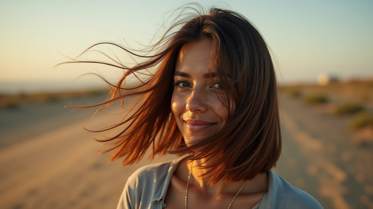 Long bob desfiado: leveza e movimento.