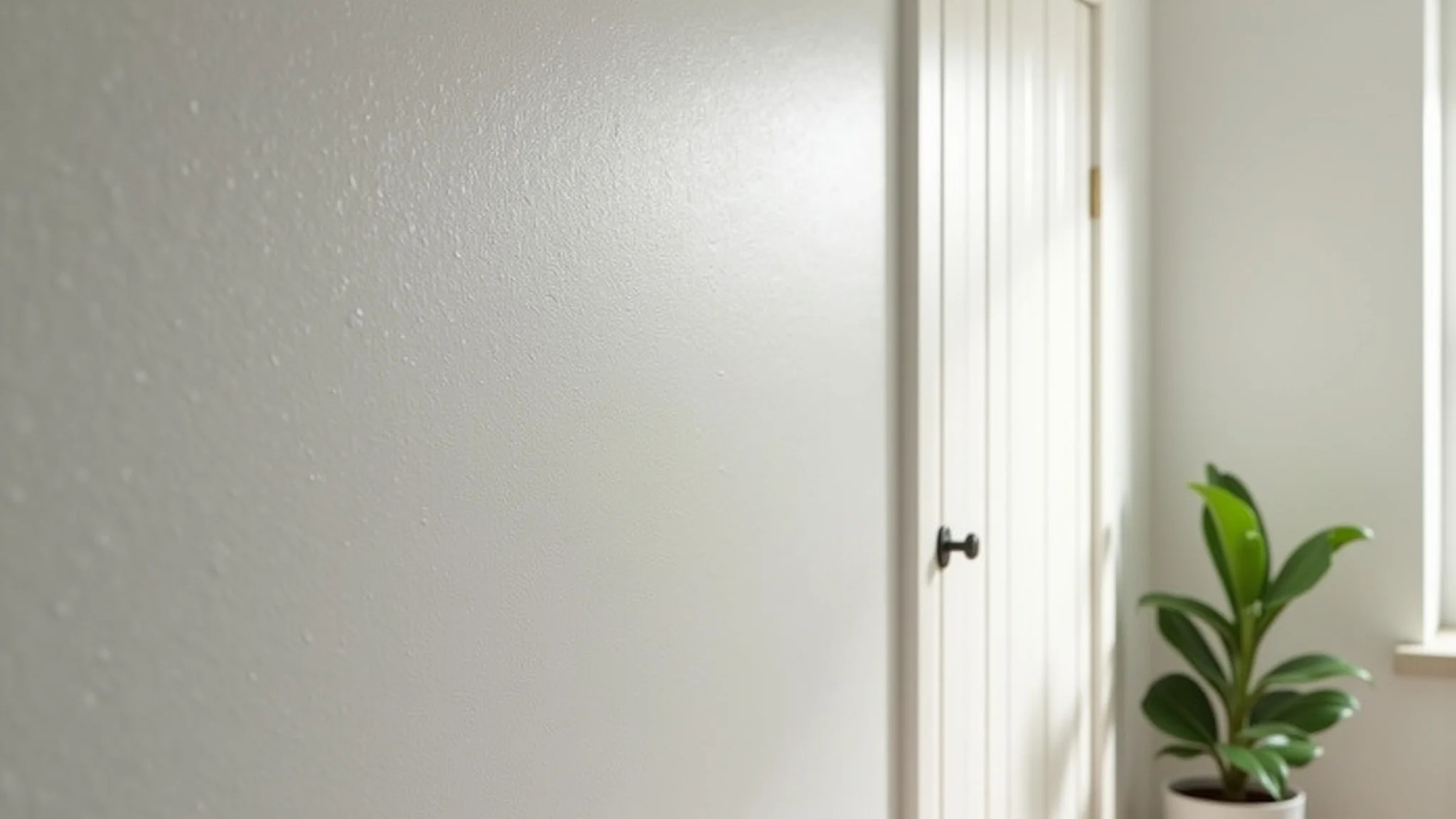 Parede de banheiro limpa após tratamento anti-mofo, com ventilação.