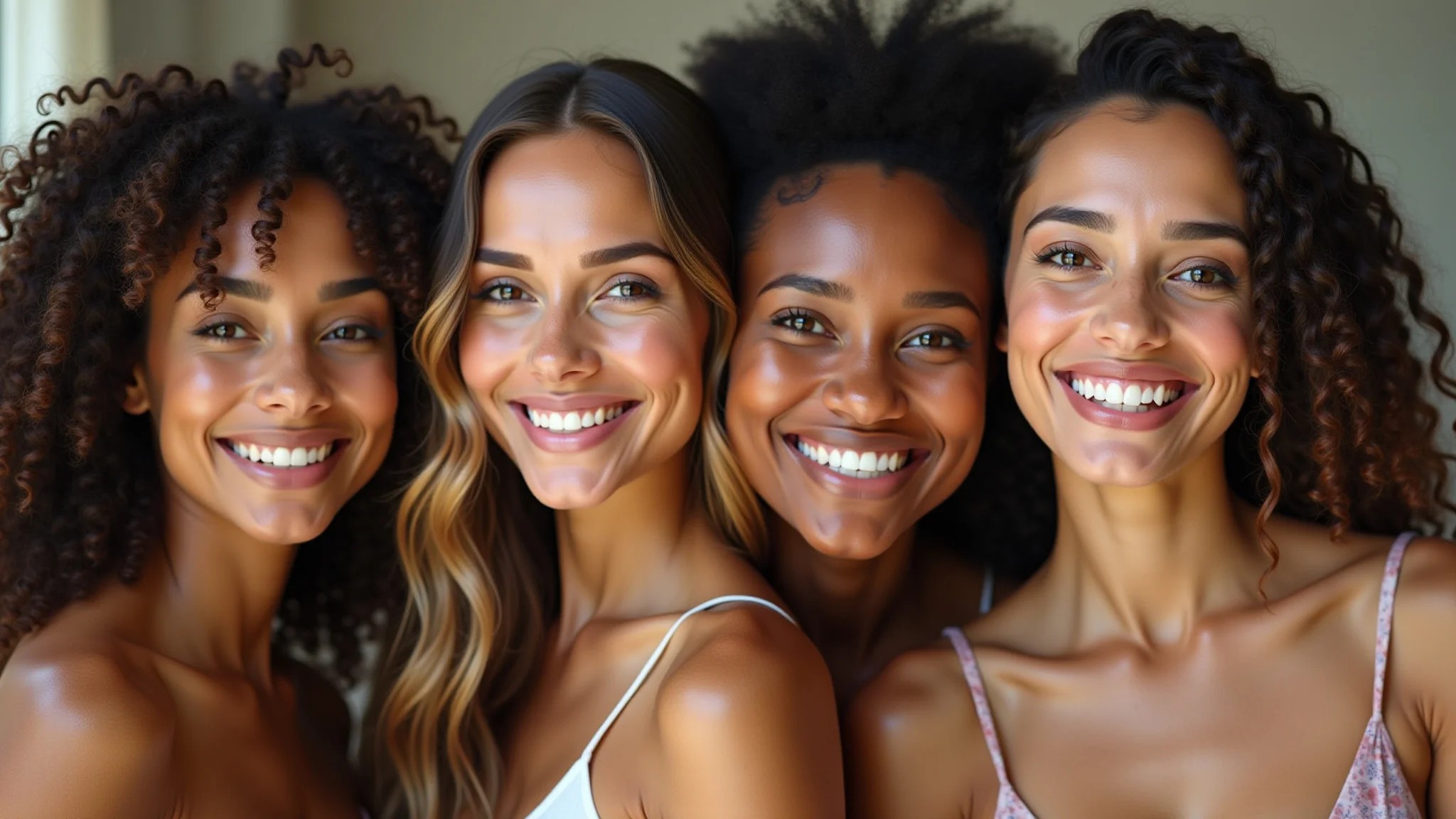 Mulheres brasileiras com maquiagem impecável para pele oleosa.