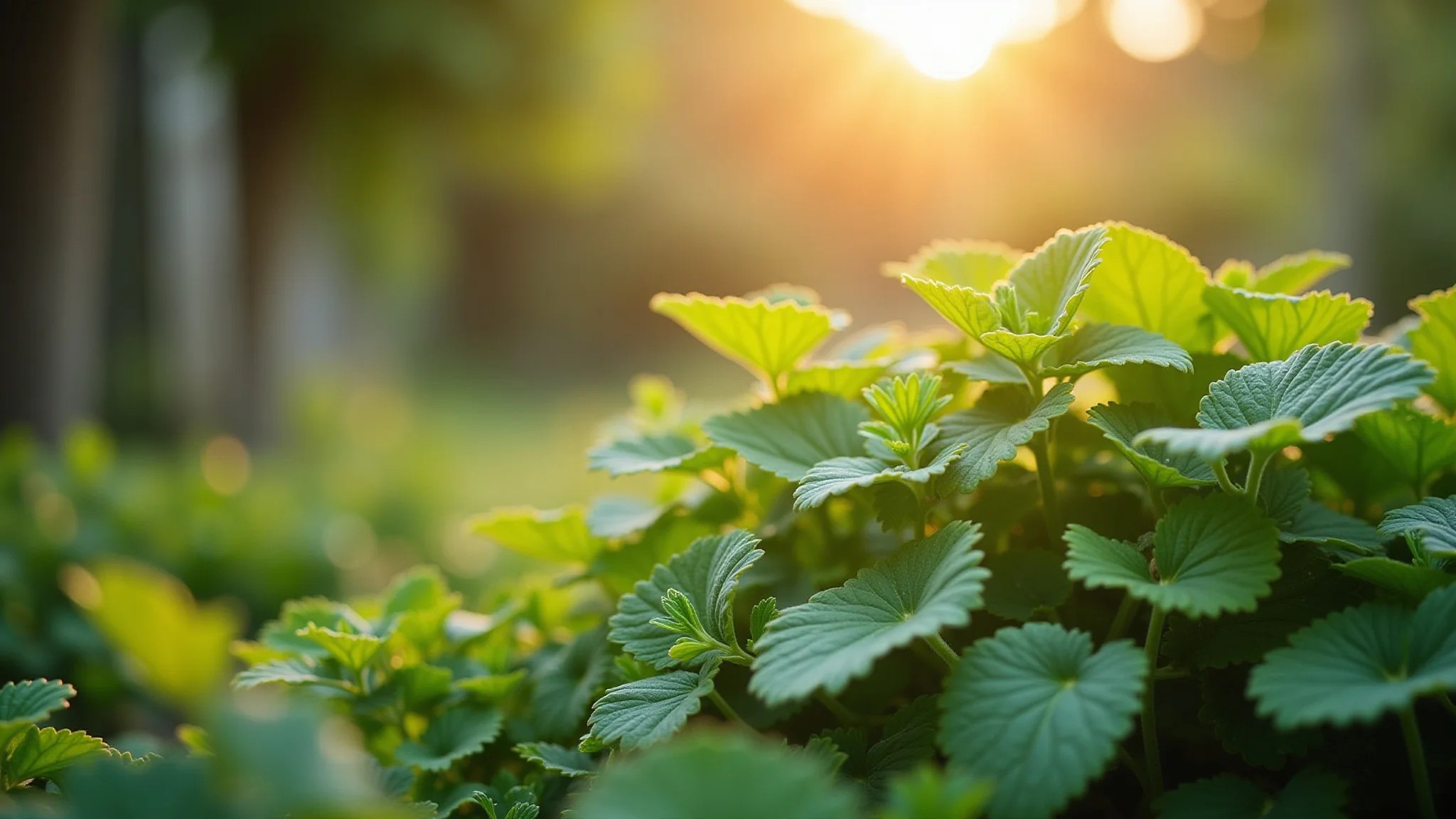 Jardim saudável e vibrante com medidas preventivas contra pulgões.