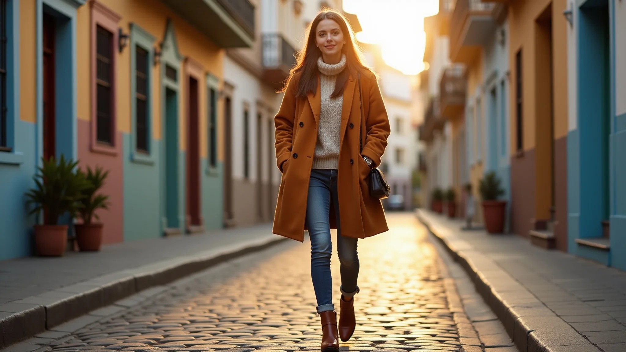 Mulher estilosa com bota Chelsea marrom em rua charmosa no Brasil.