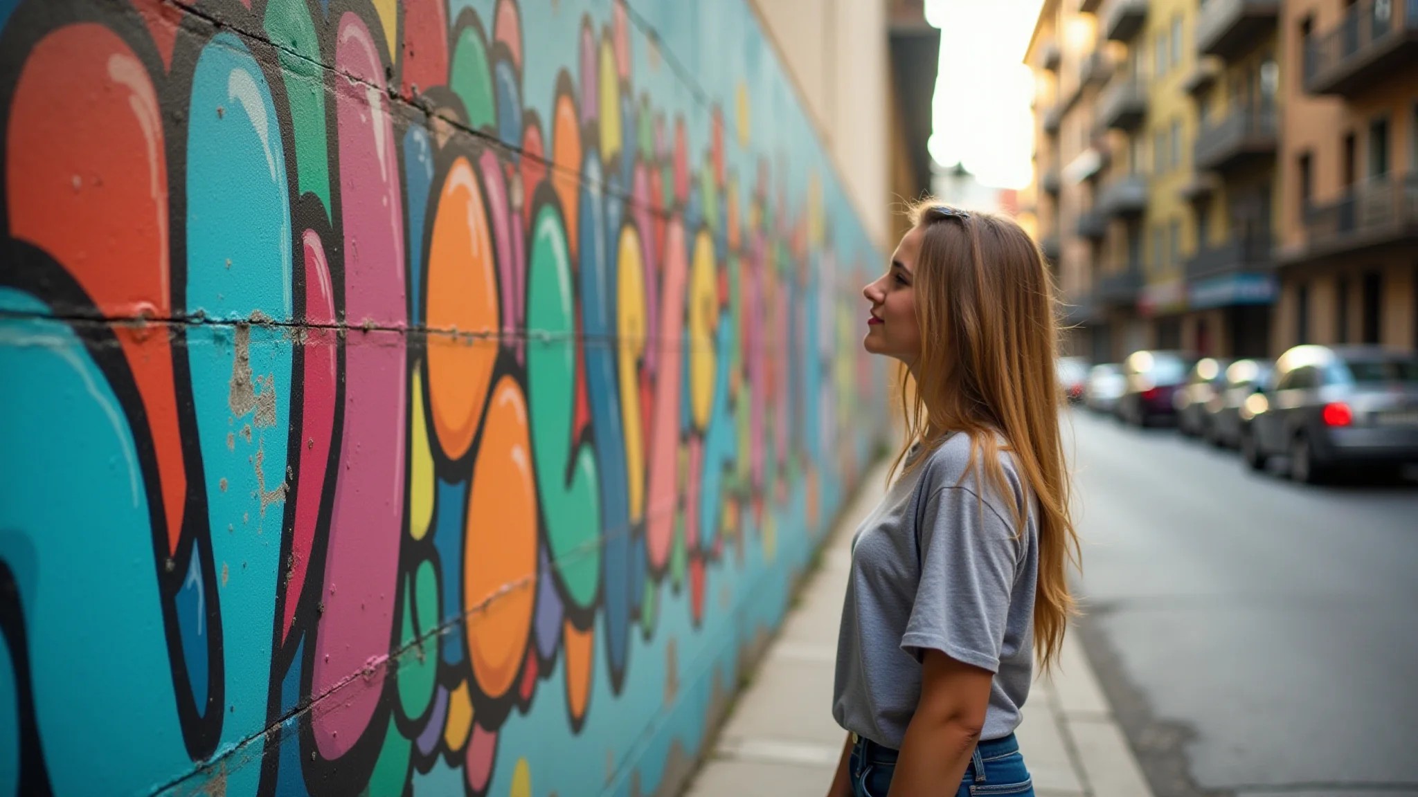 Nômade digital explorando a arte de rua em São Paulo.