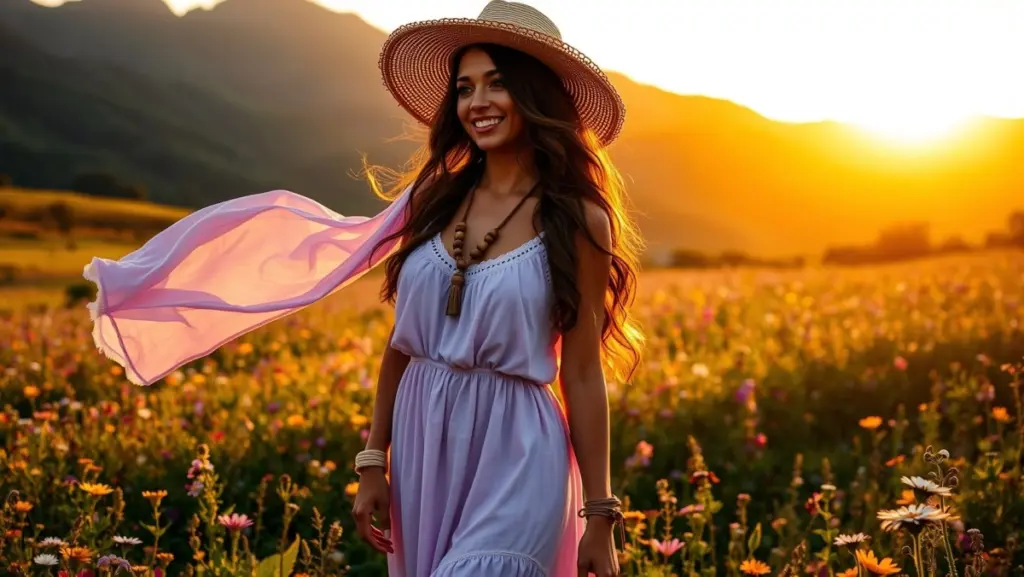 Look Lavanda Boho Chic: Fluidez e Conforto com Estilo