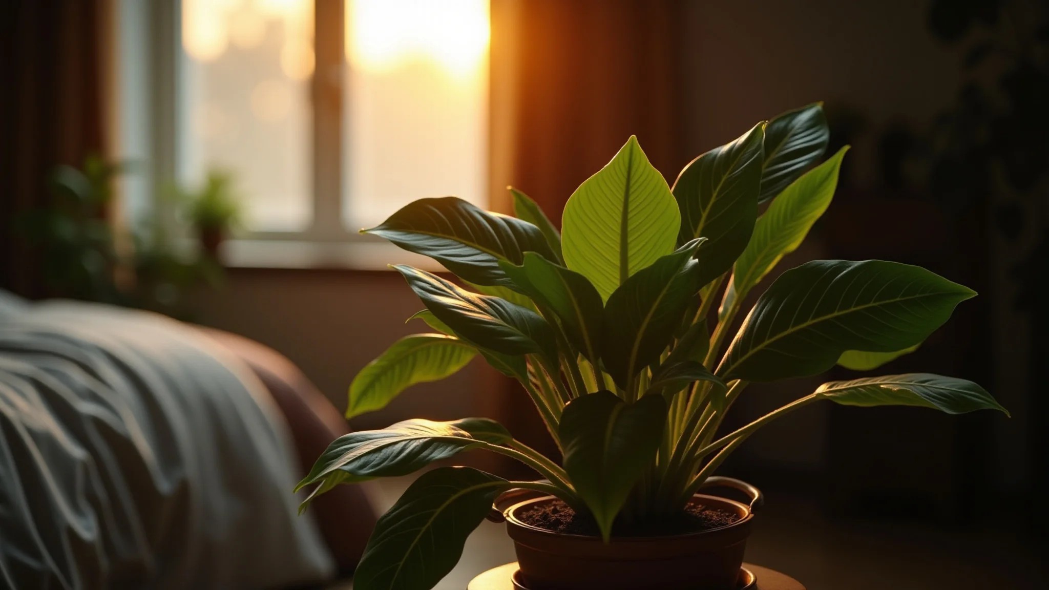 Maranta com folhas que se movem em quarto com pouca luz, toque exótico.