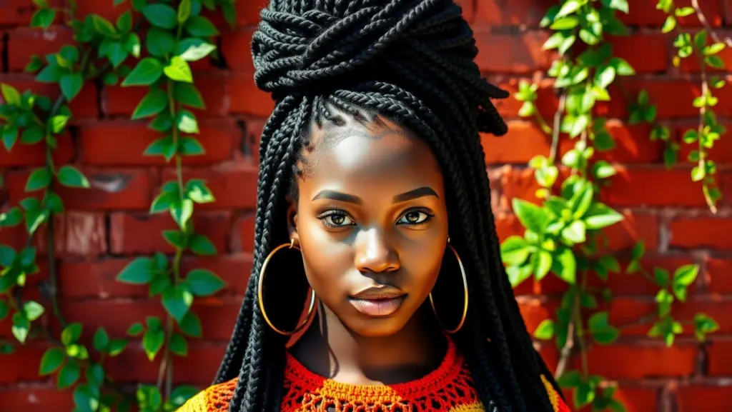 Meio Preso com Tranças Box Braids: Atitude e Versatilidade