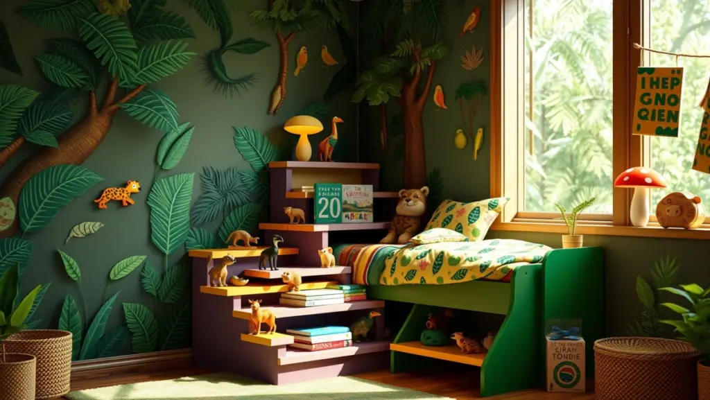 Mesa de Cabeceira Escada Infantil: Design Lúdico e Funcional para o Quarto das Crianças