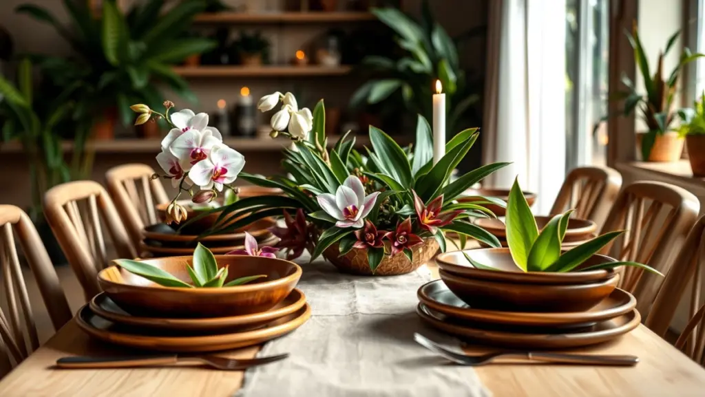 Mesa de Jantar Decorada: Ideias Criativas com Plantas Nativas