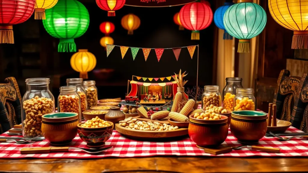 Mesa de Jantar Decorada para Festas Juninas: Tradição e Alegria Brasileira
