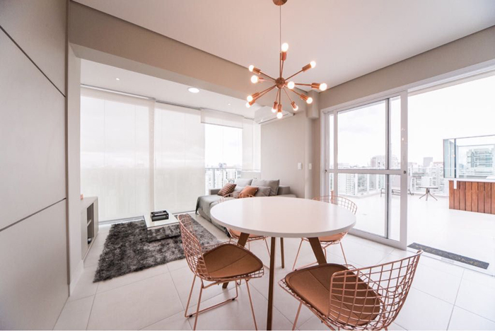 jantar para sala de casa com estilo clean