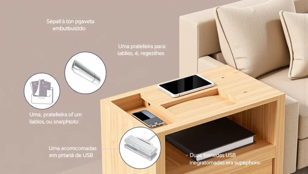 Mesa Lateral Multifuncional: Soluções Inteligentes para o Dia a Dia na Sala