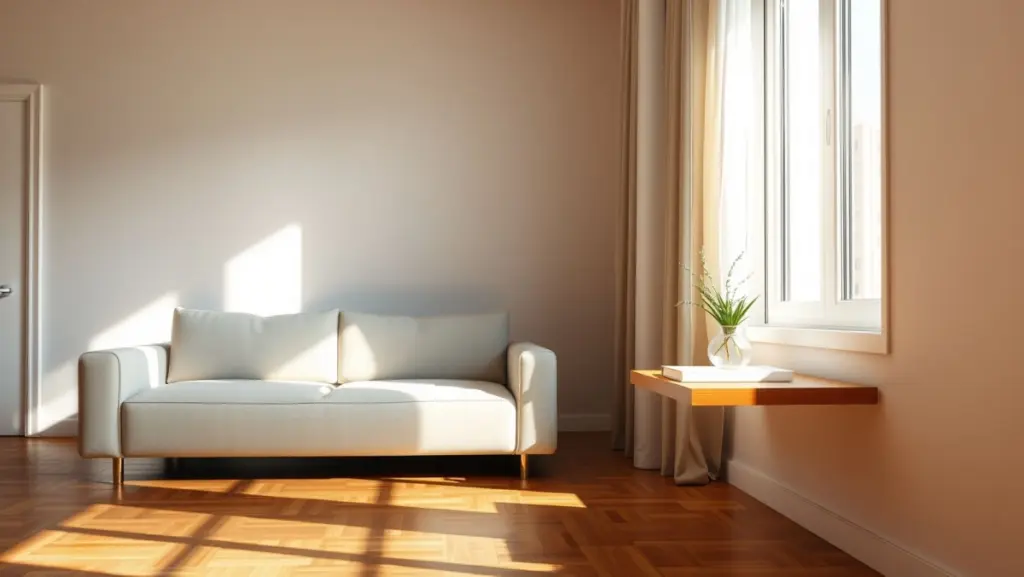 Mesa Lateral Suspensa: Otimizando Espaços Pequenos na Sala