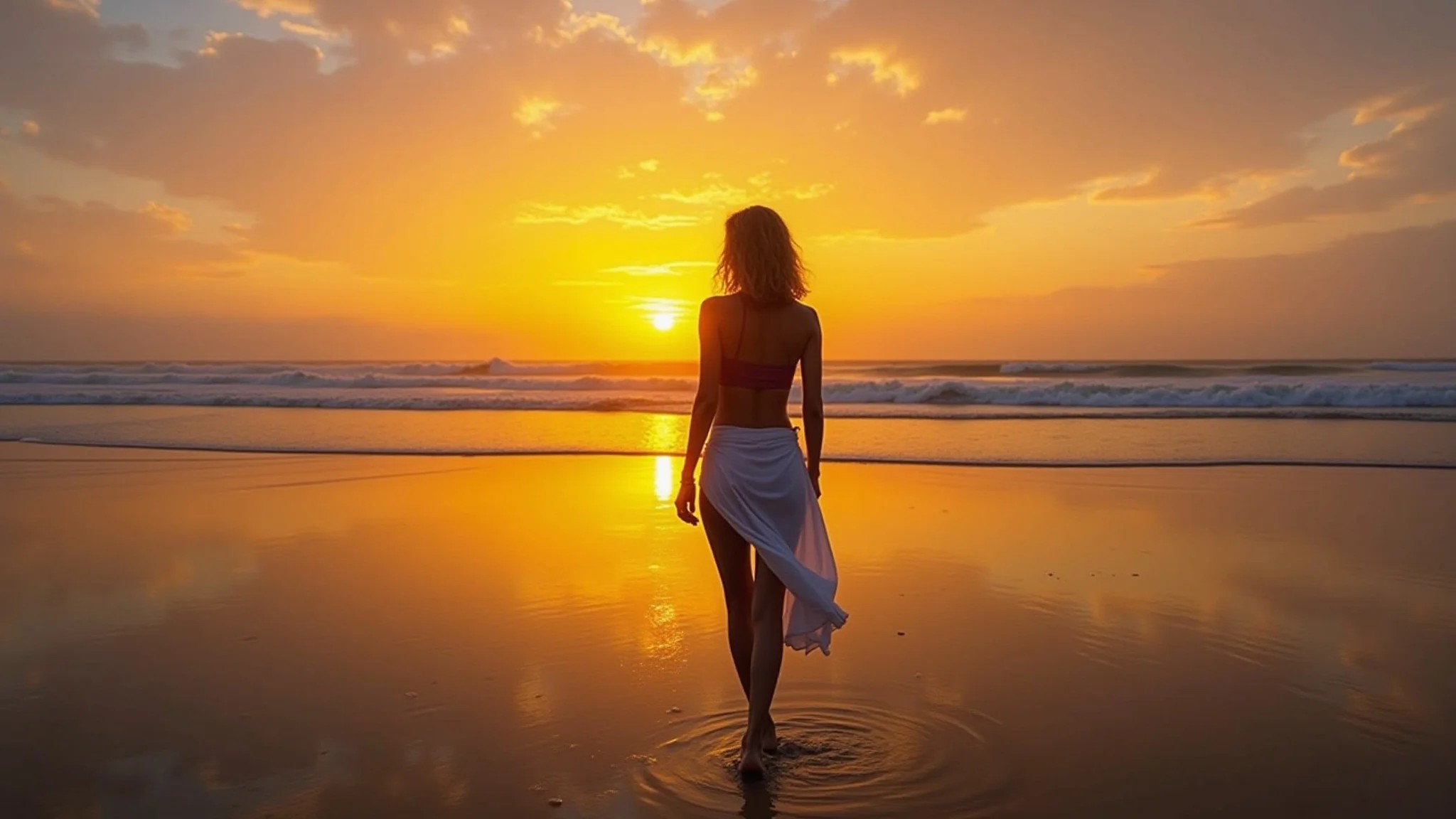 Turista admirando o pôr do sol na Duna de Jericoacoara.