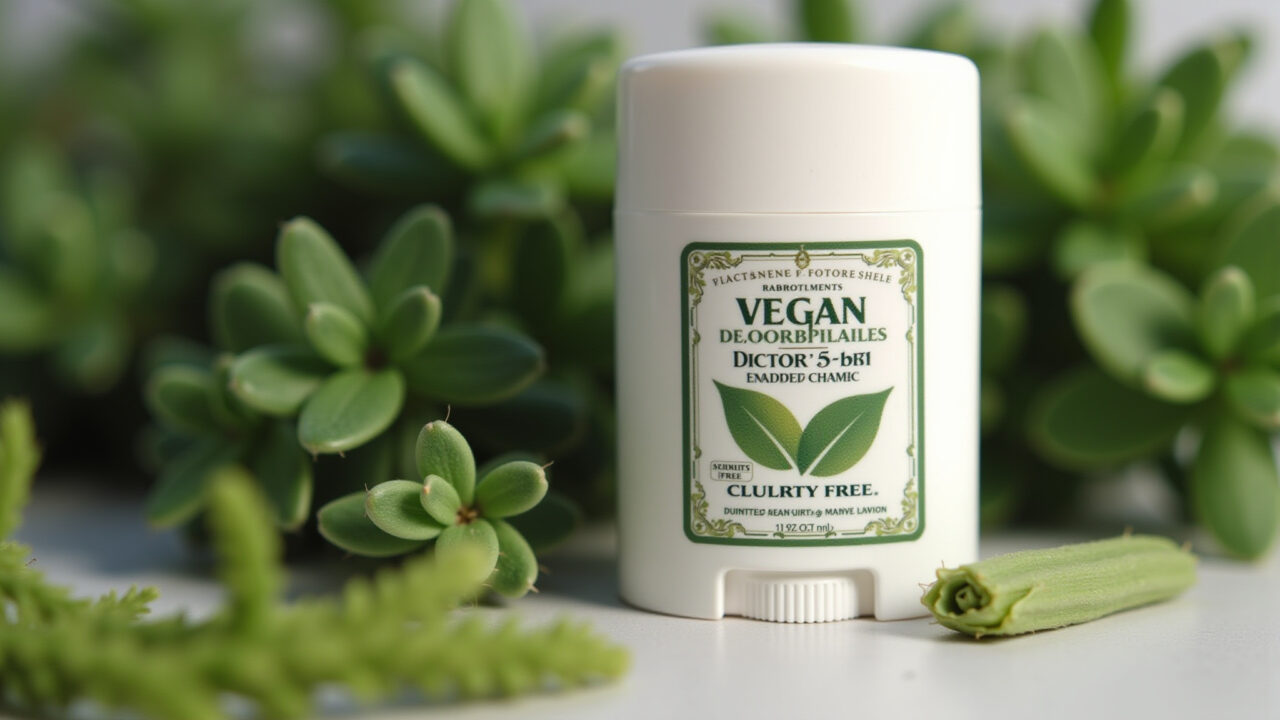 Desodorante natural vegano com selo cruelty-free.