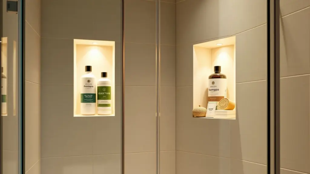 Nichos Iluminados: Elegância e Funcionalidade no Box