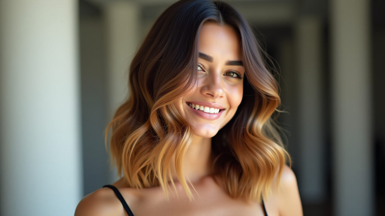 Long bob ombré hair: degradê suave.