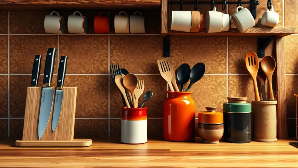 Organização Visível: Expondo Seus Utensílios com Estilo na Cozinha Americana