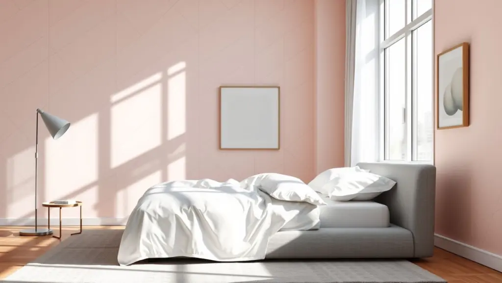 Papel de Parede Rosa Geométrico Moderno: Minimalismo com Personalidade