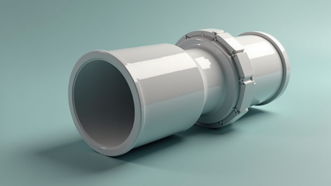 Extremidade de tubo de PVC fechada com plug e cap.