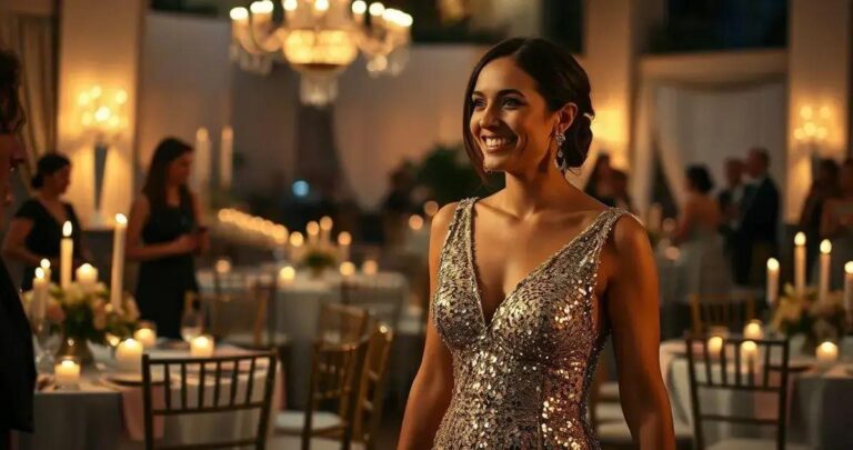 Vestido de Paetê Dourado em Casamento à Noite (Convidada): É Adequado ou Exagerado?