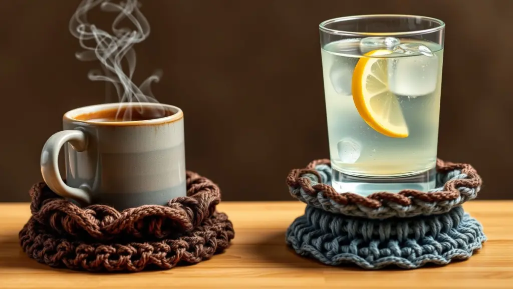 Porta Copos de Crochê para Bebidas Quentes e Frias: Versatilidade na Mesa