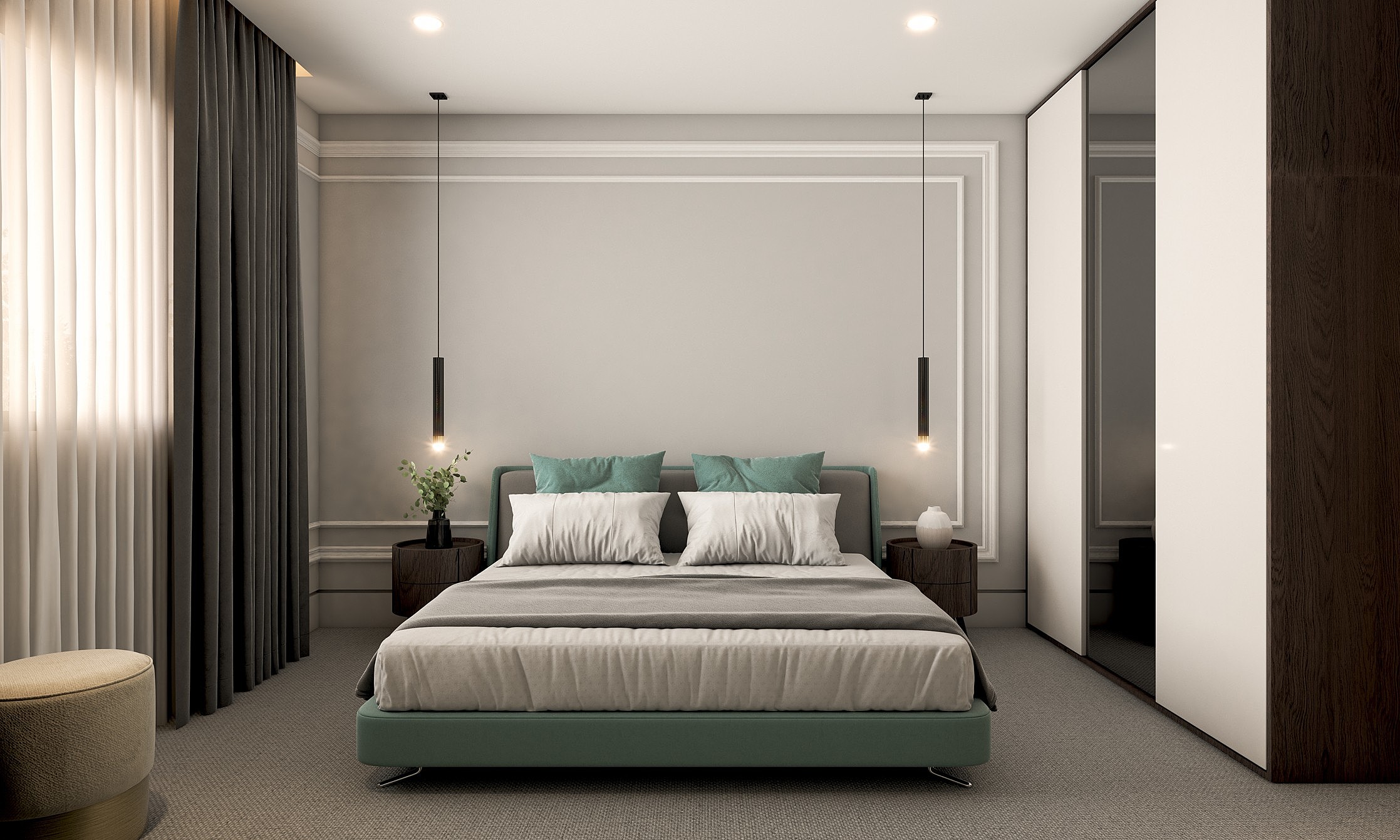 Quarto de casal clean moderno • Finger ...
