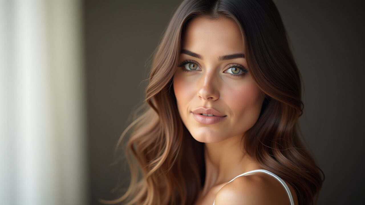 Ombré hair castanho, sutil e elegante.