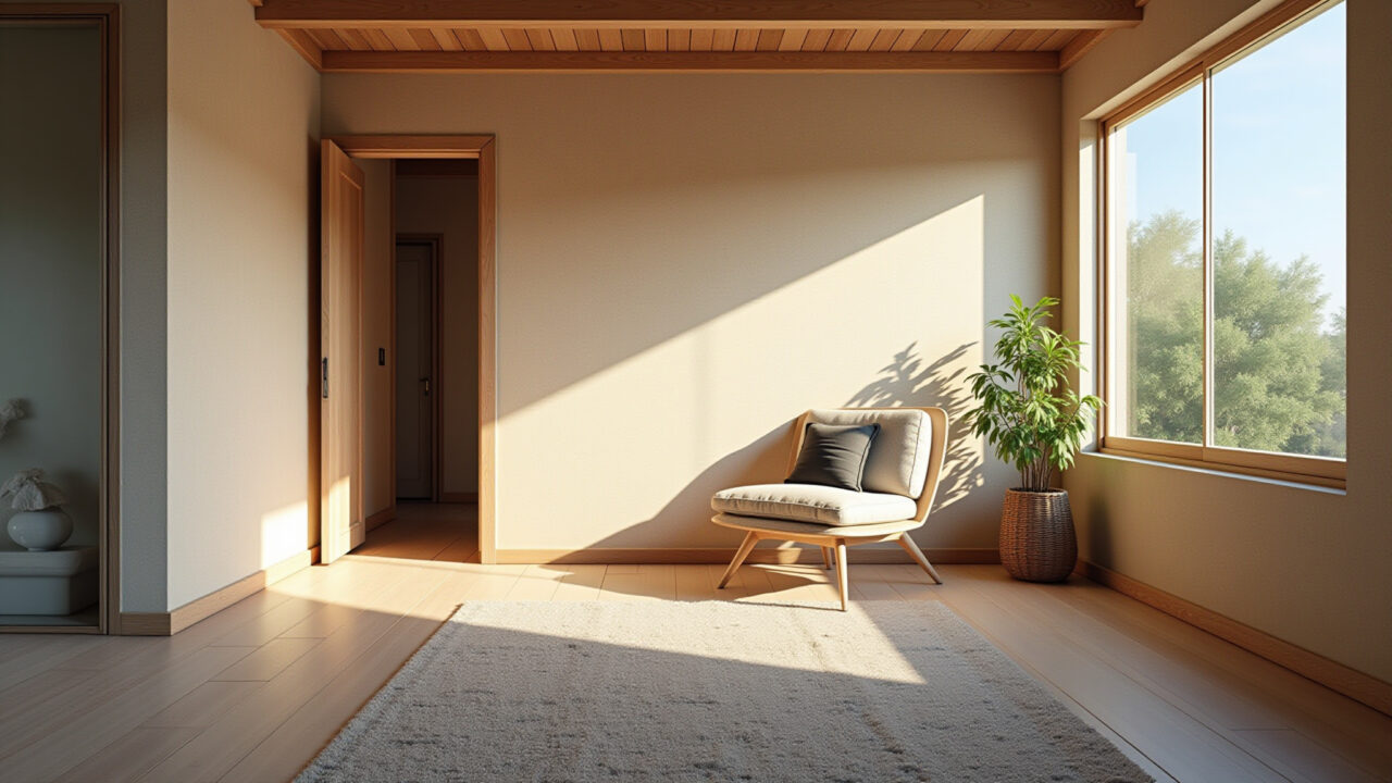 Casa com isolamento térmico nas paredes.