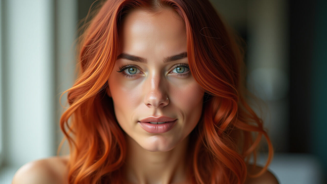 Ombré hair vermelho, vibrante e cheio de personalidade.