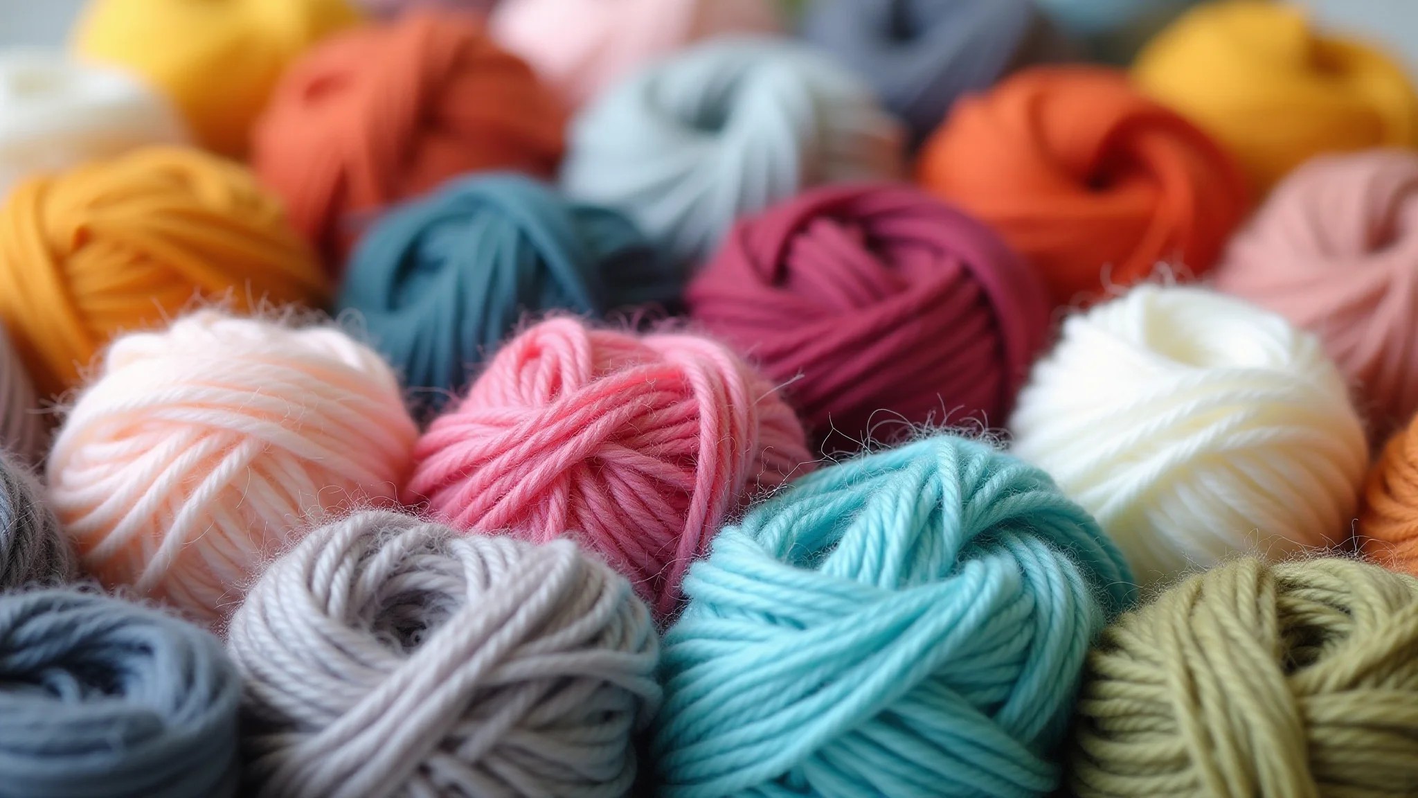 Diferentes tipos de lã para bebê: algodão, merino e cashmere.