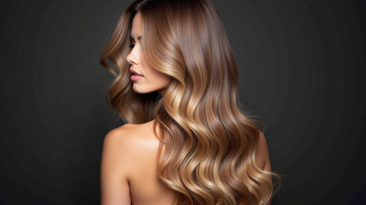 Ombré hair com mechas californianas, iluminado e cheio de movimento.