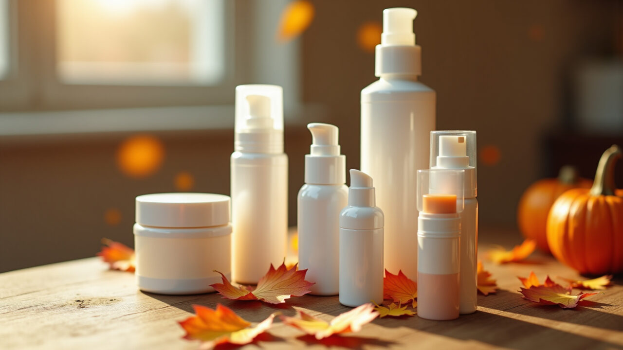 Produtos de skincare essenciais para o outono.