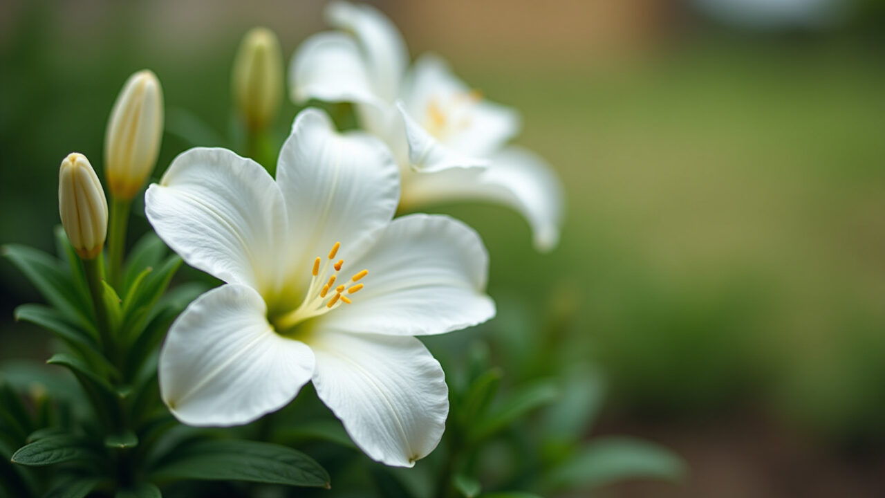 Lisianthus branco exibindo elegância discreta.